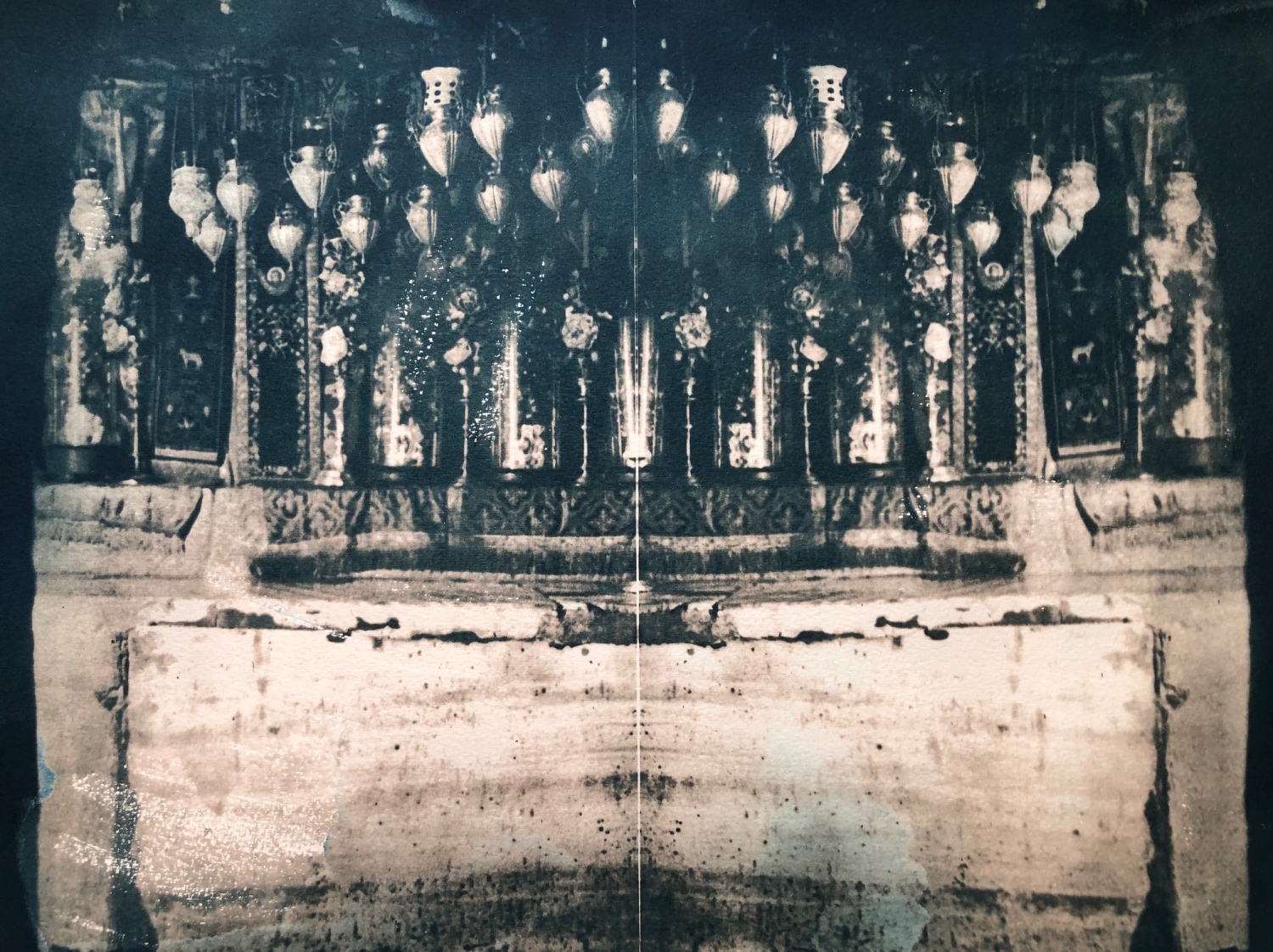 Tinted cyanotype photograph